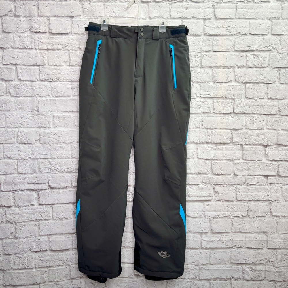 Columbia Mens Ski Snowboard Pants Size M Waterproof Insulated Omni-Tech Gray